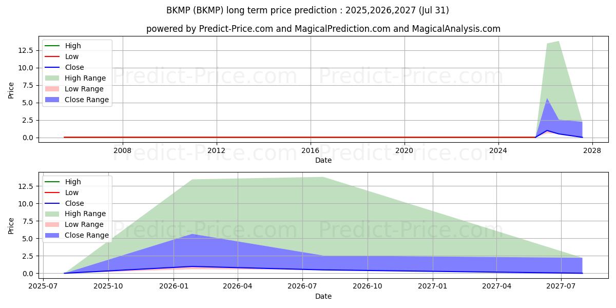 最大和最小的BLACKOUT MEDIA CORPORATION长期价格预测为2025,2026,2027