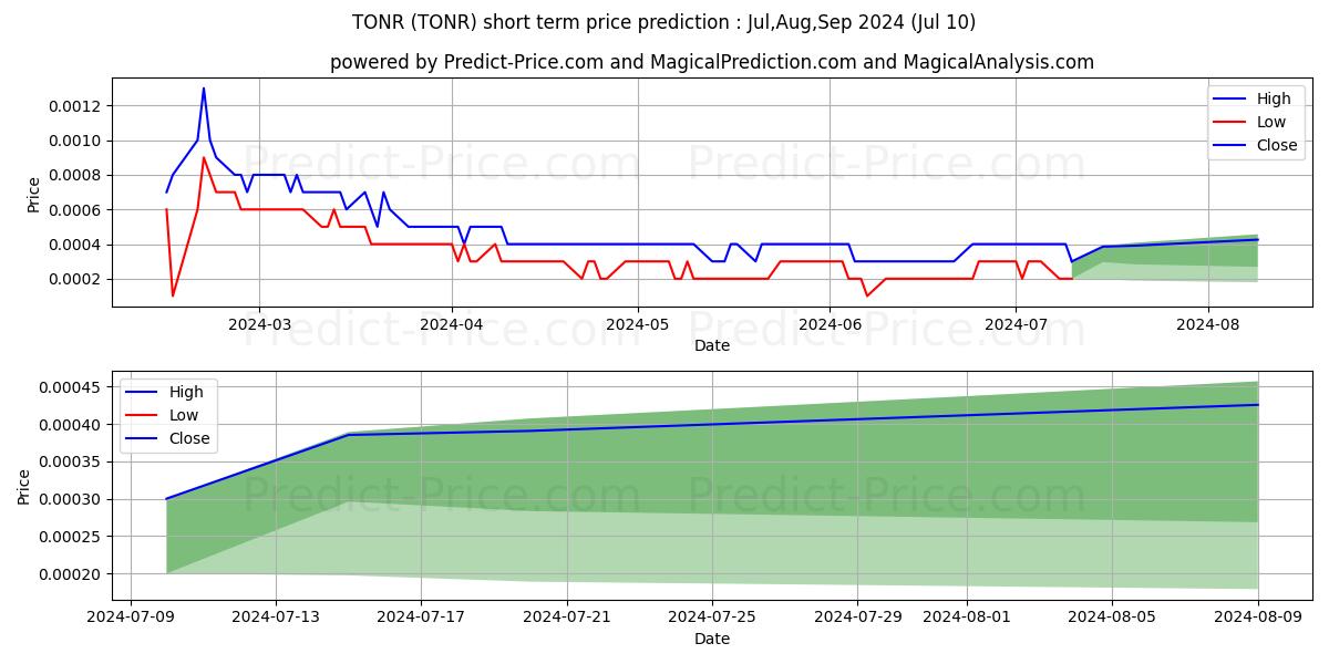 TONNER ONE WORLD HOLDINGS INC stock short term price prediction: Jul,Aug,Sep 2024|TONR: 0.00043