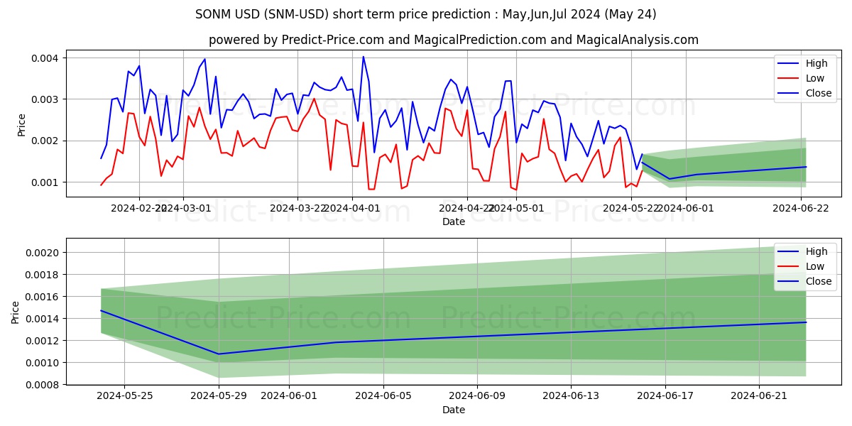SONM short term price prediction: May,Jun,Jul 2024|SNM: 0.0063$